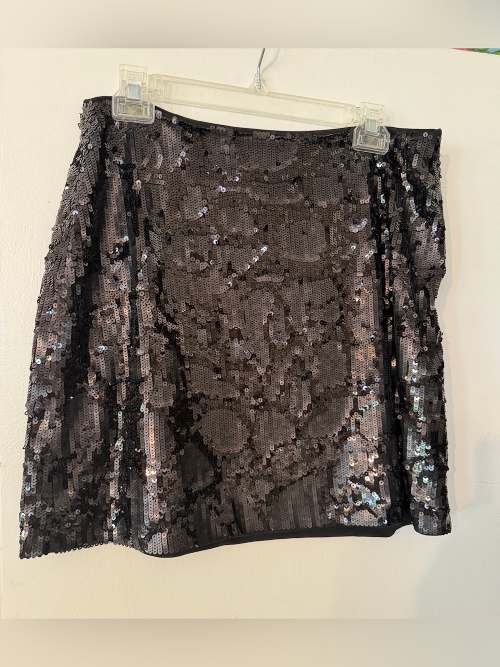DKNYC Black Mini Skirt with Special Design in Sequins. Unique and Versatile